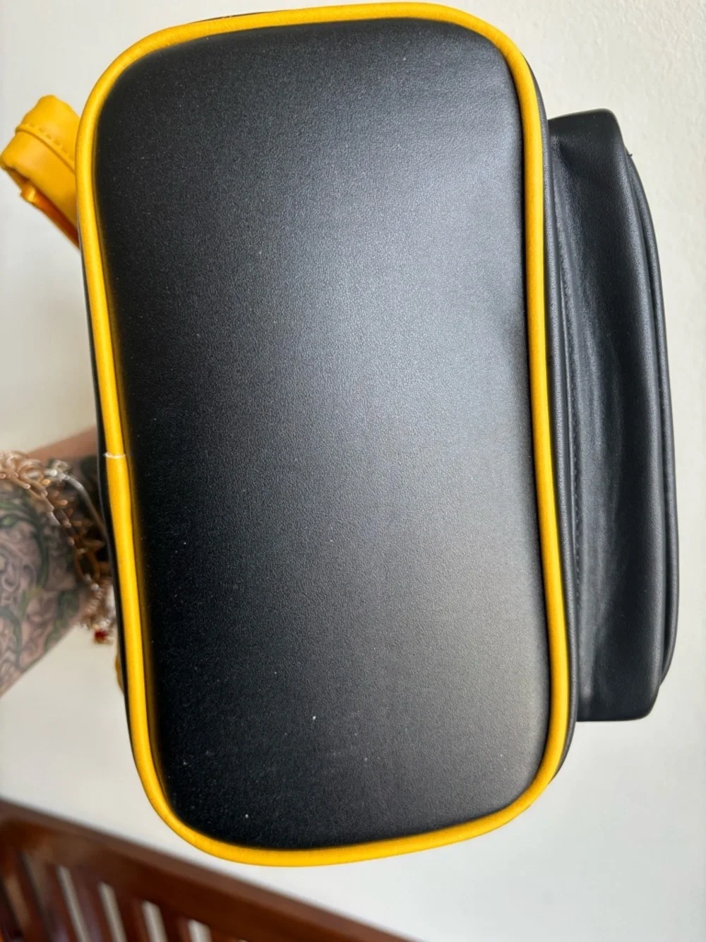 Loungefly Black and Yellow Lightning Bolt Mini Backpack